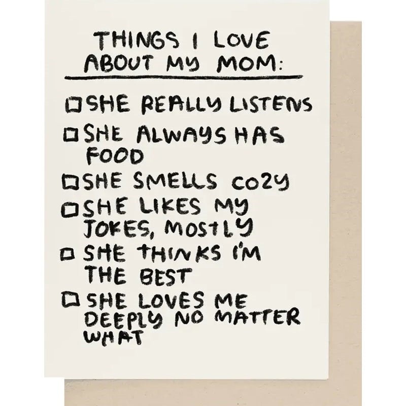 Things I Love Checklist Card