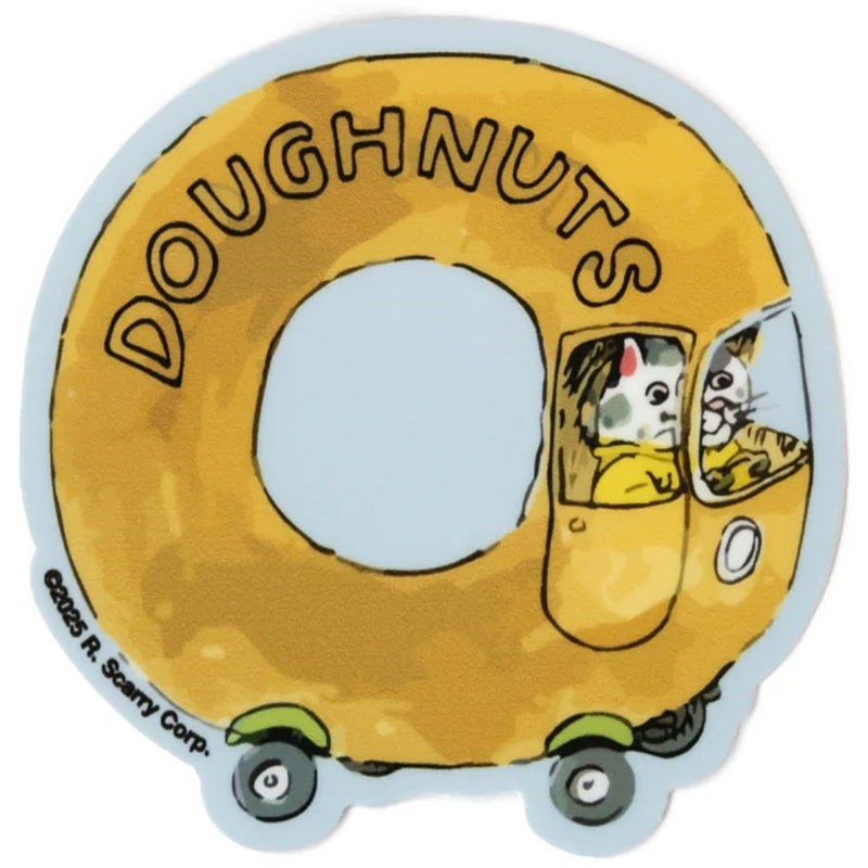 3P4 X Richard Scarry Doughnut Car Sticker