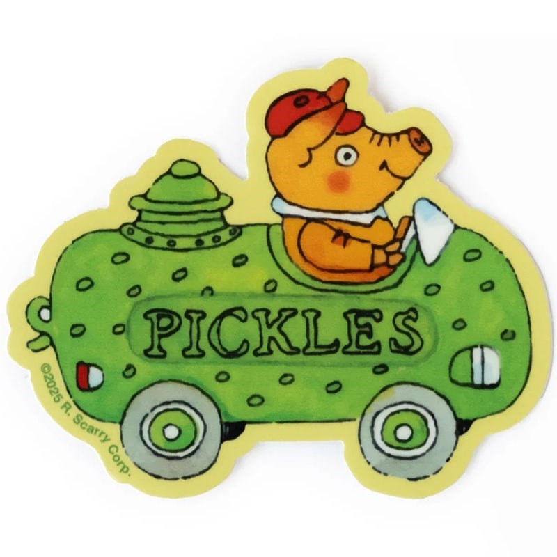 3P4 X Richard Scarry Pickle Car Sticker